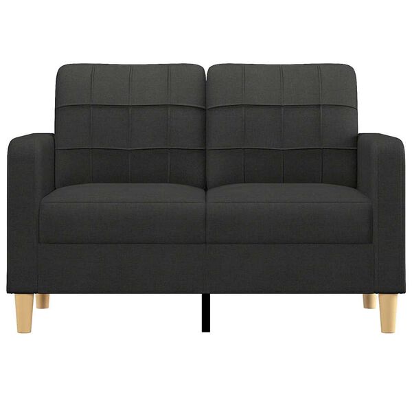 vidaXL 2-Seater Sofa Black 120 cm Fabric