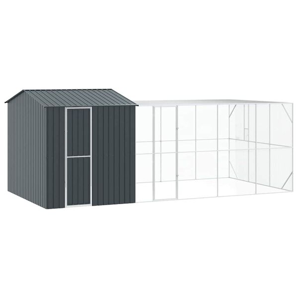 vidaXL Bird Cage Anthracite 635 x 304 x 247 cm Galvanised Steel
