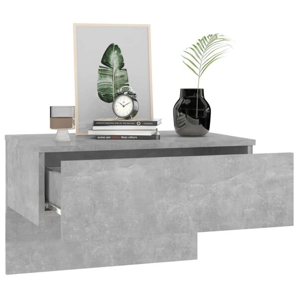 vidaXL Wall-mounted Bedside Cabinets 2 pcs Concrete Grey