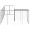 vidaXL Dog Kennel Silver 6.05 m² Steel