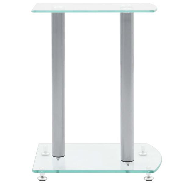 Aluminum Speaker Stands Transparent Safety Glass 2pcs