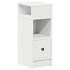 vidaXL Bedside Cabinet with Drawer White 25x31x66 cm