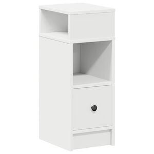 vidaXL Bedside Cabinet with Drawer White 25x31x66 cm