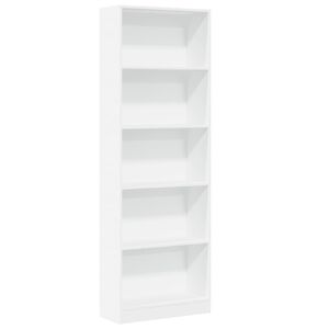 vidaXL Bookcase White 60x24x176 cm Engineered Wood