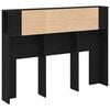 vidaXL Headboard Cabinet Black Oak 140 x 19 x 104.5 cm Engineered Wood
