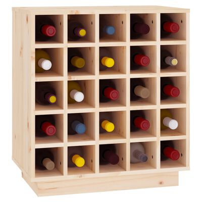 vidaXL Wine Cabinet 55.5x34x61 cm Solid Wood Pine