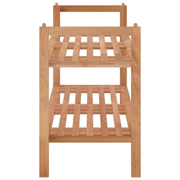 vidaXL Shoe Rack 69x27x41 cm Solid Wood Walnut