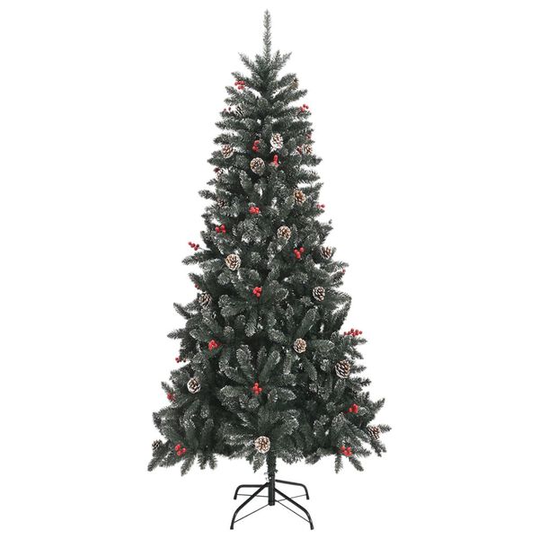 vidaXL Artificial Christmas Tree with Stand Green 240 cm PVC
