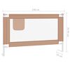 vidaXL Toddler Safety Bed Rail Taupe 120x25 cm Fabric