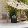 vidaXL Garden Chairs 2 pcs Natural 60 x 65 x 76.5 cm Solid teak wood