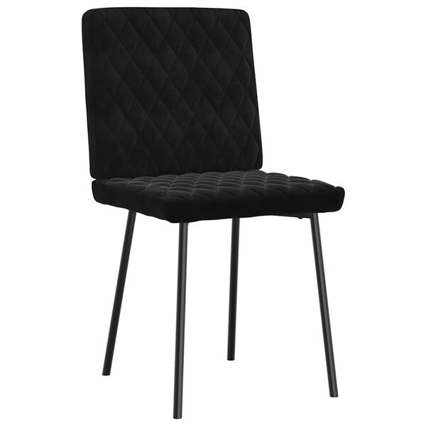 vidaXL Dining Chairs 6 pcs Black Velvet