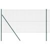 vidaXL Welded Wire Fence Ground Fix 25 x 1 m PVC-Coated Steel Green