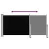 vidaXL Patio Retractable Side Awning 120 x 300 cm Black