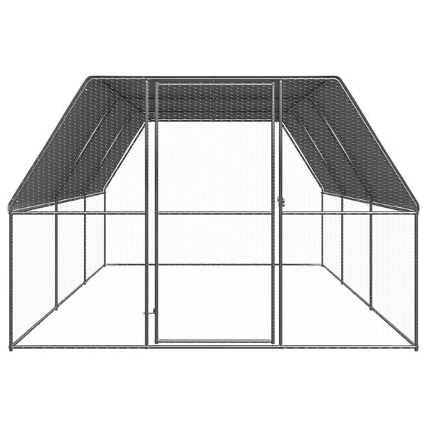 vidaXL Outdoor Chicken Cage 3x6x2 m Galvanised Steel
