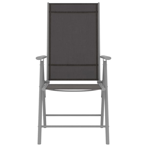 vidaXL 3 Piece Bistro Set Aluminium and Textilene Silver