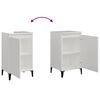 vidaXL Bedside Cabinet High Gloss White 40x35x70 cm Engineered Wood