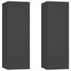vidaXL TV Cabinets 2 pcs Grey 30.5x30x90 cm Engineered Wood