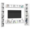vidaXL 6 Piece TV Cabinet Set White Engineered Wood
