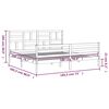 vidaXL Bed Frame without Mattress White Super King Size Solid Wood