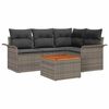 vidaXL Garden Sofa Set 5 pcs Grey Poly Rattan