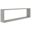 vidaXL Wall Cube Shelf 6 pcs Concrete Grey 100x15x30 cm Engineered Wood