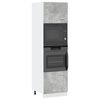 vidaXL Microwave Cabinet Lyon Concrete Grey 60x57x207 cm Engineered Wood