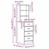 vidaXL Highboard with Drawer White 40 x 41 x 135 cm Engineered wood