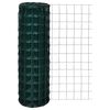 vidaXL Wire Fences PVC-coated iron Green