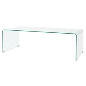 vidaXL Coffee Table Tempered Glass 98x45x30 cm Clear