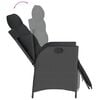 vidaXL 5 Piece Garden Dining Set with Cushions Black Poly Rattan
