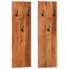 vidaXL Wall-mounted Coat Racks 2 pcs 36x3x110 cm Solid Acacia Wood