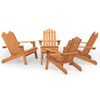 vidaXL 5 Piece Adirondack Garden Lounge Set Solid Wood Acacia