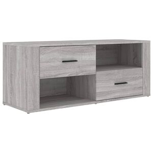 vidaXL TV Cabinet Grey Sonoma 100x35x40 cm Engineered Wood