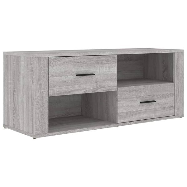 vidaXL TV Cabinet Grey Sonoma 100x35x40 cm Engineered Wood