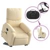 vidaXL Electric Stand up Massage Recliner Chair Cream Fabric