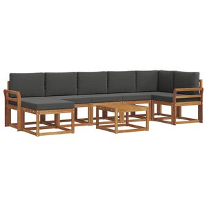 vidaXL Outdoor Sofa Set 8 pcs Natural and Anthracite