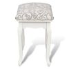 vidaXL Dressing Stool Warm White Fabric