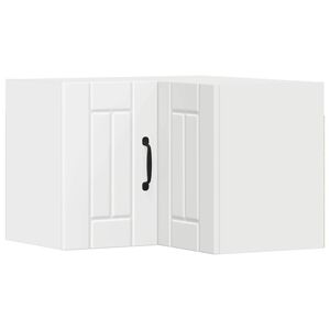 vidaXL Wall Corner Cabinet LUCCA White 57 x 57 x 40 cm Engineered Wood