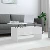 vidaXL Coffee Table High Gloss White 102x50.5x46.5 cm Engineered Wood