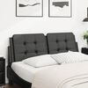 vidaXL Headboard Cushion "Zadar" Black 137 cm Double Faux Leather