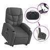 vidaXL Stand up Massage Recliner Chair Dark Grey Fabric