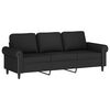vidaXL 3 Piece Sofa Set with Pillows Black Velvet