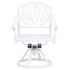 vidaXL Swivel Garden Chairs 2 pcs Cast Aluminium White