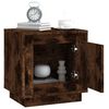 vidaXL Bedside Cabinet Smoked Oak 44x35x45 cm Engineered Wood