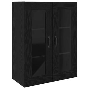 vidaXL Storage Cabinet Wall-mounted Black Oak 69.5 x 34 x 90 cm