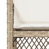 vidaXL Garden Chairs with Cushions 4 pcs Beige Poly Rattan
