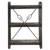 vidaXL 3-Tier Bookcase Black 60x30x80 cm Solid Mango Wood