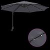 vidaXL Garden Parasol Manual Anthracite 248 x 248 x 148 cm