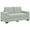 vidaXL 2 Piece Sofa Set with Cushions Light Grey Velvet