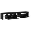 vidaXL TV Cabinet 2 pcs Black Oak 215 x 36.5 x 40 cm Engineered Wood
